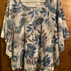 Women’s butterfly sleeve dress top size 18 W